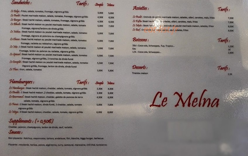 Le Melna — carte page 1