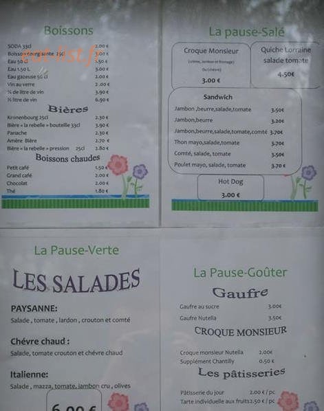 Pause Nature — carte page 1