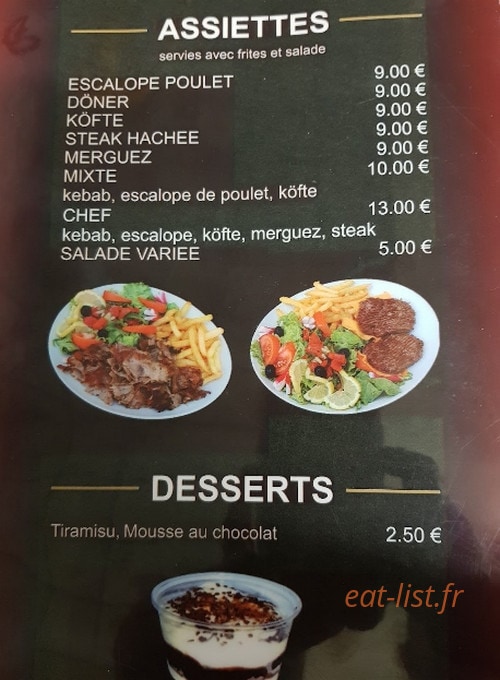 Chez cetine — carte page 1