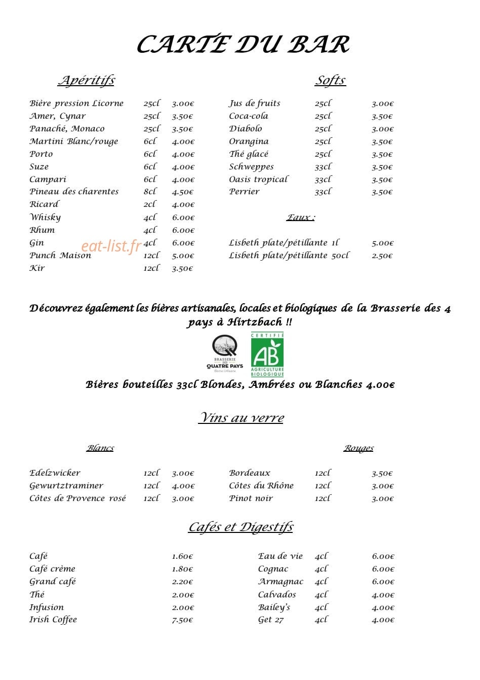 La Vieille Ferme — carte page 4