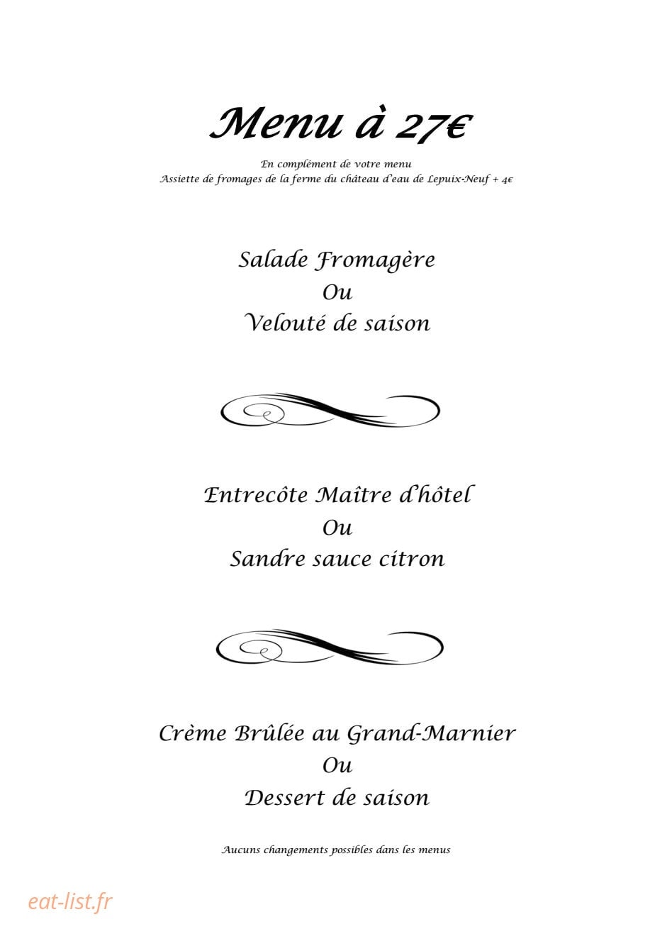 La Vieille Ferme — carte page 7