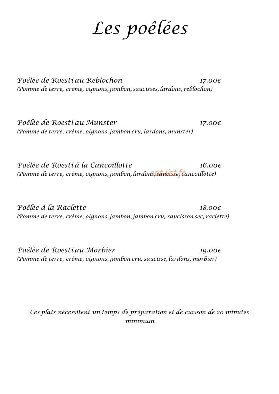 La Vieille Ferme — carte page 9