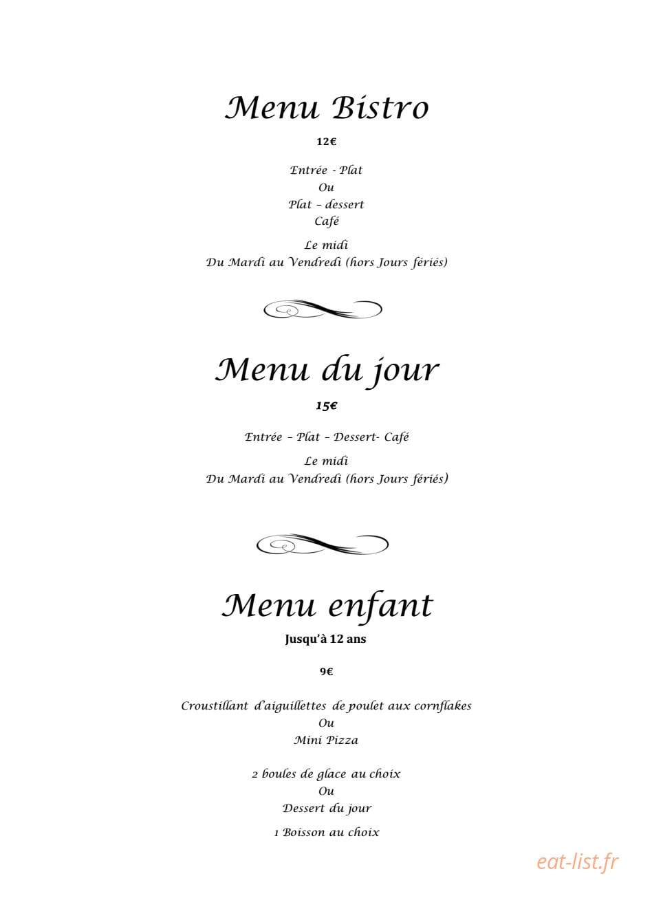 La Vieille Ferme — carte page 5