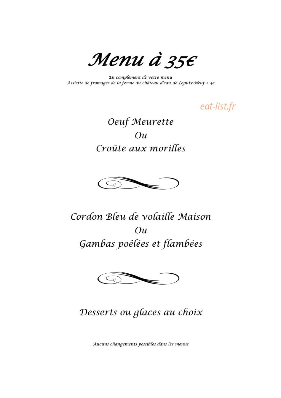 La Vieille Ferme — carte page 8