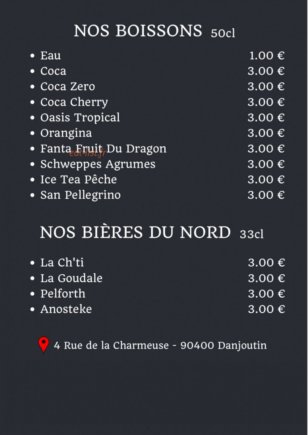 La Ch'tite Frite — carte page 4