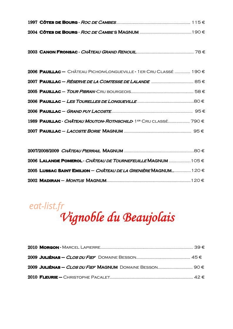 Le Pot d'Etain — carte page 19