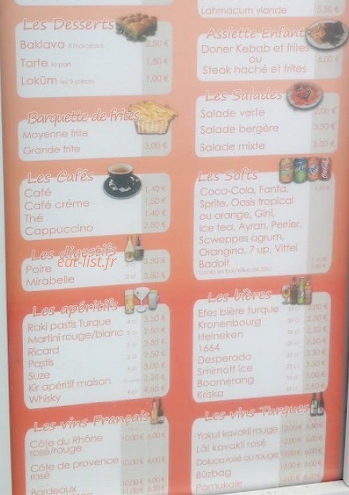 Délice Restaurant — carte page 2
