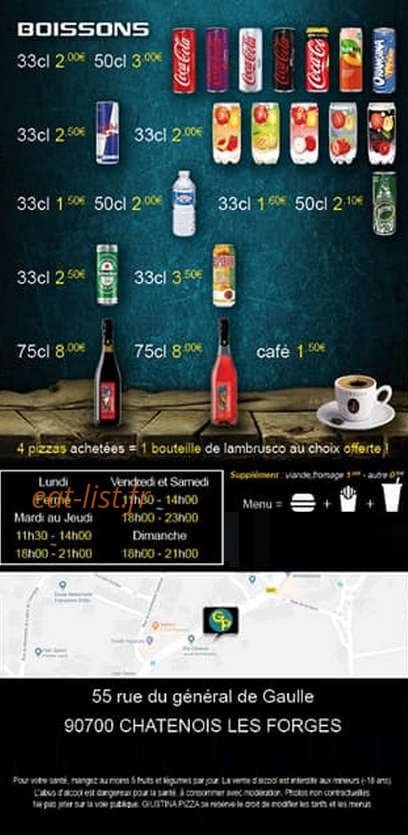 Giustina Pizza — carte page 6