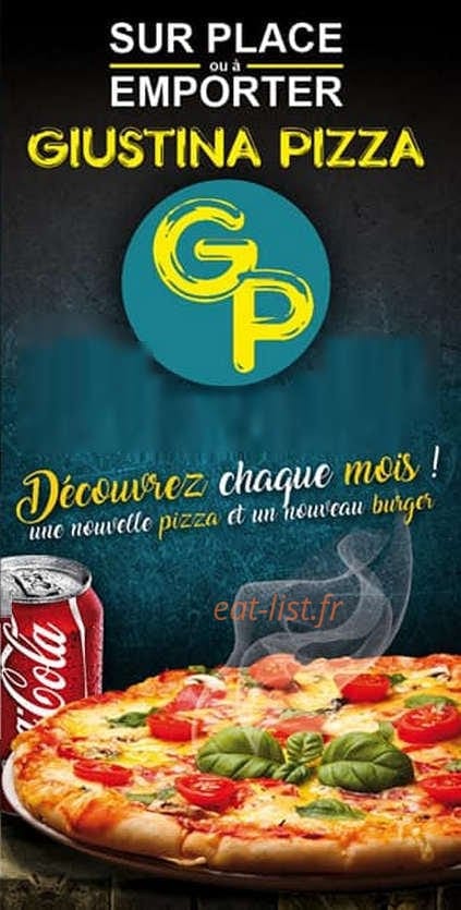 Giustina Pizza — carte page 1
