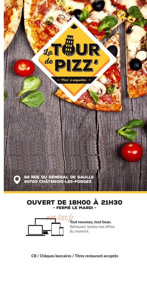 La Tour de Pizz' à Chatenois Les menu et photos