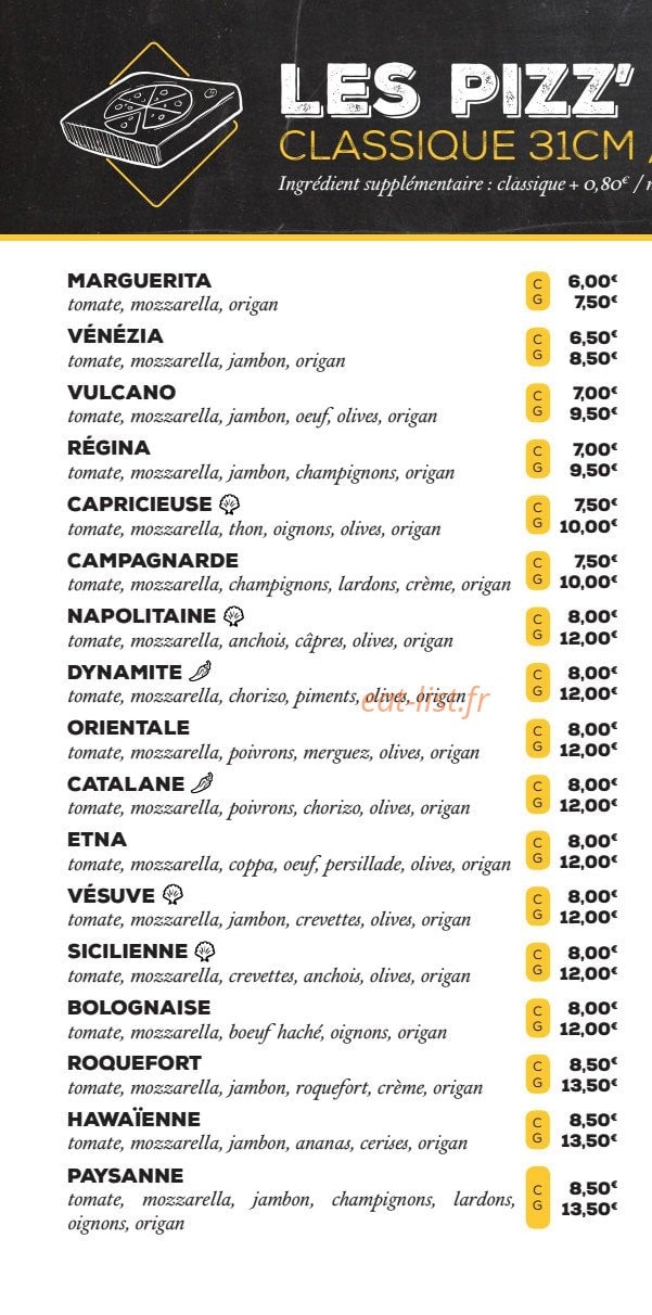 La Tour de Pizz' — carte page 2
