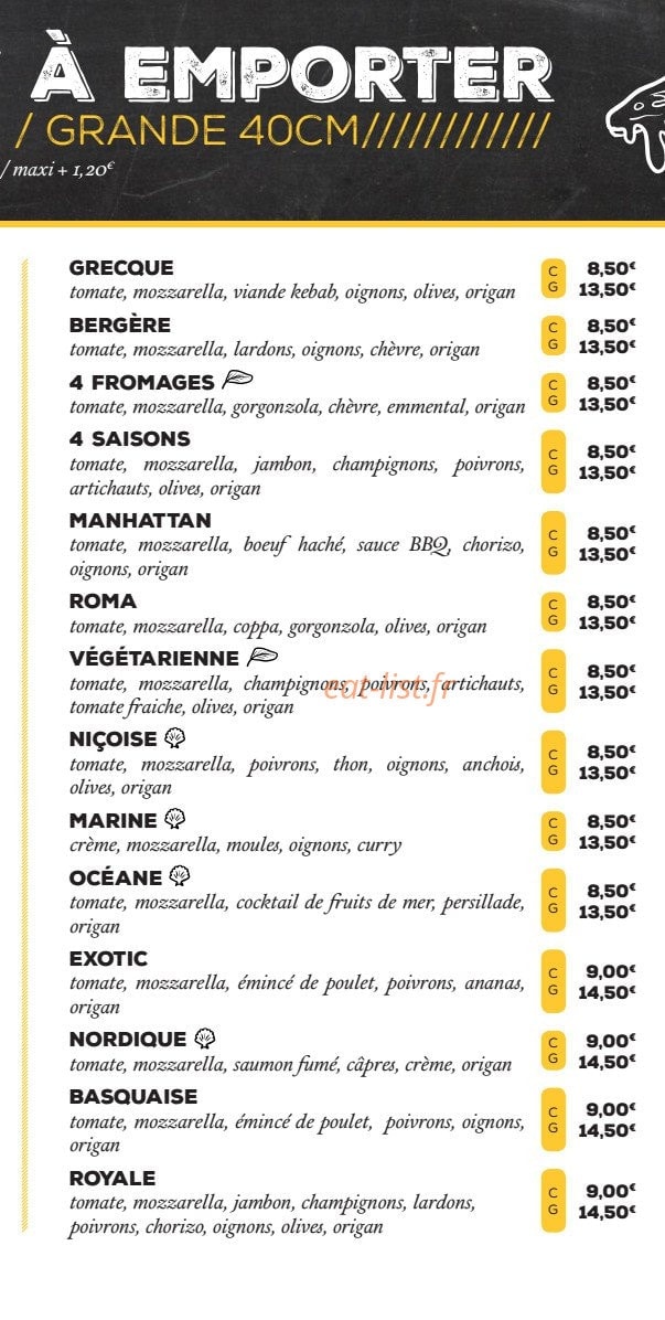 La Tour de Pizz' — carte page 3