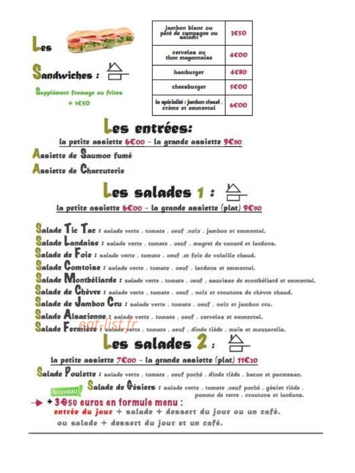 Le Tic Tac — carte page 3
