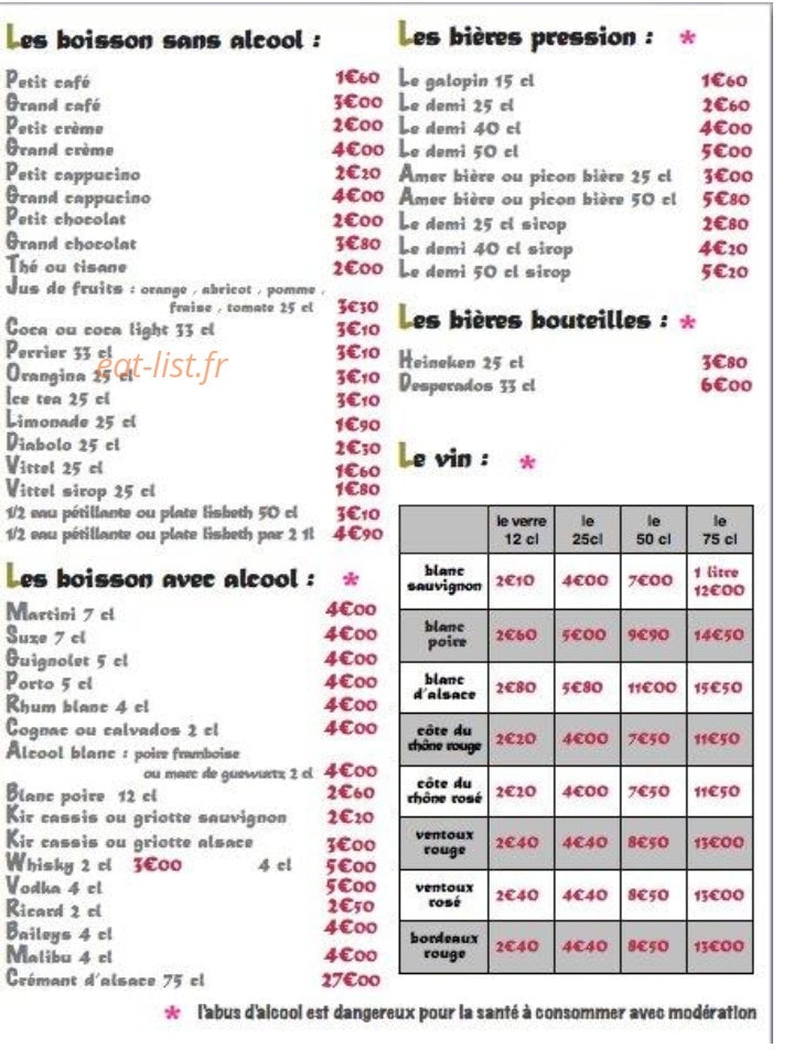 Le Tic Tac — carte page 8