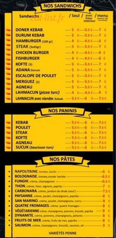 Adanali Restaurant — carte page 3
