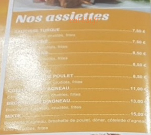 Euro Doner — carte page 2
