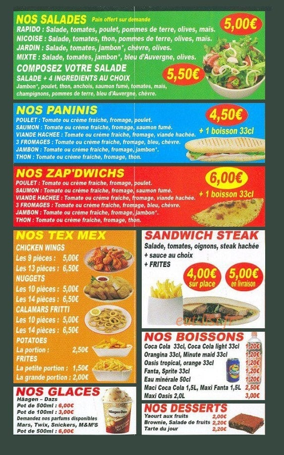 Allo pizza rapido — carte page 3