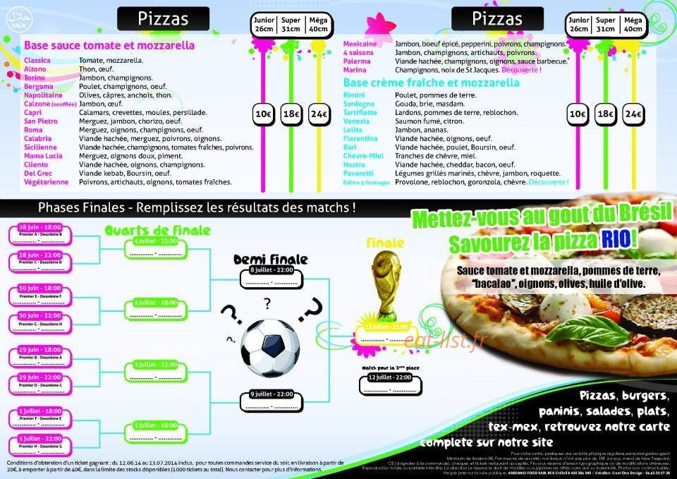 Andiamo Pizza — carte page 1