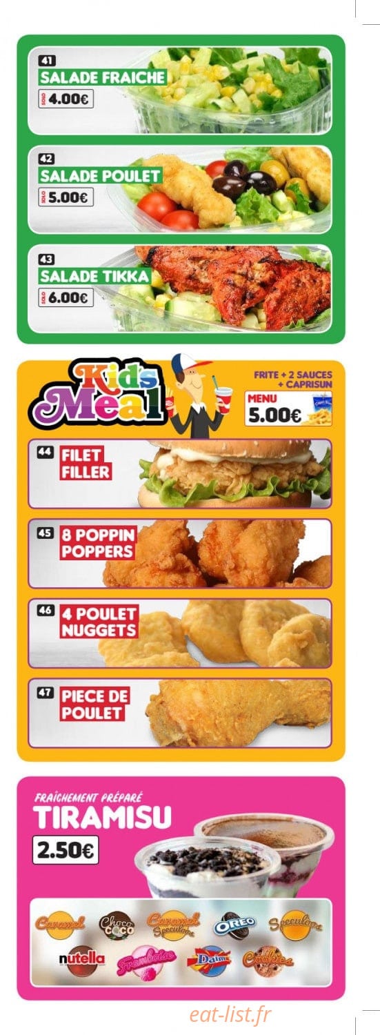 Chicken Spot — carte page 3