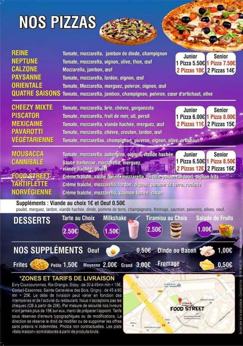 Food street — carte page 4