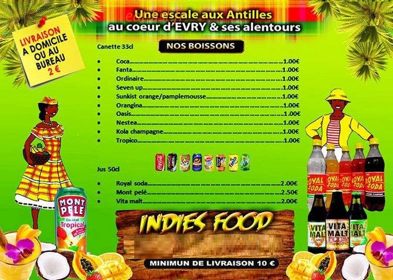 Indies Food — carte page 2