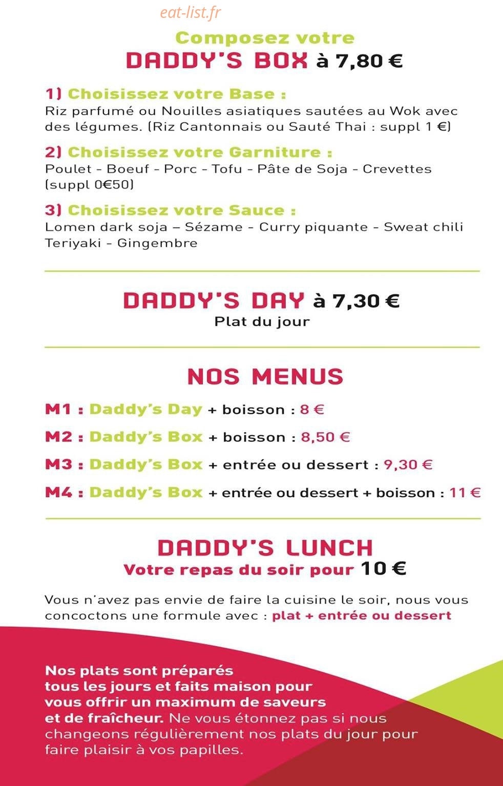 Le Daddy's Wok — carte page 2