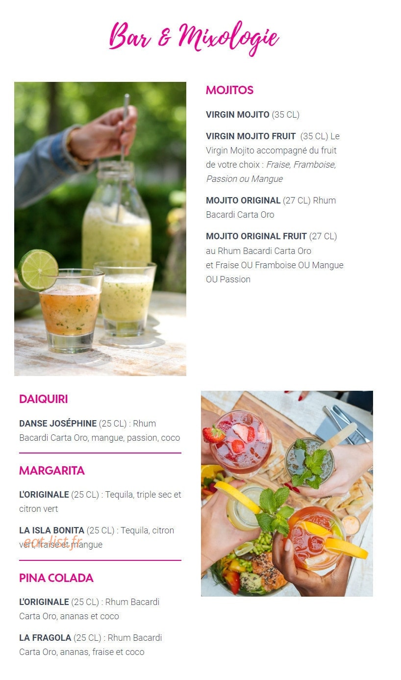 Le Paradis du Fruit — carte page 3