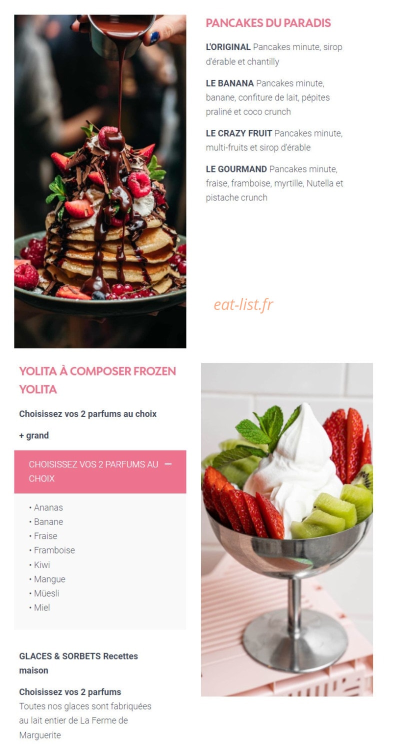 Le Paradis du Fruit — carte page 13