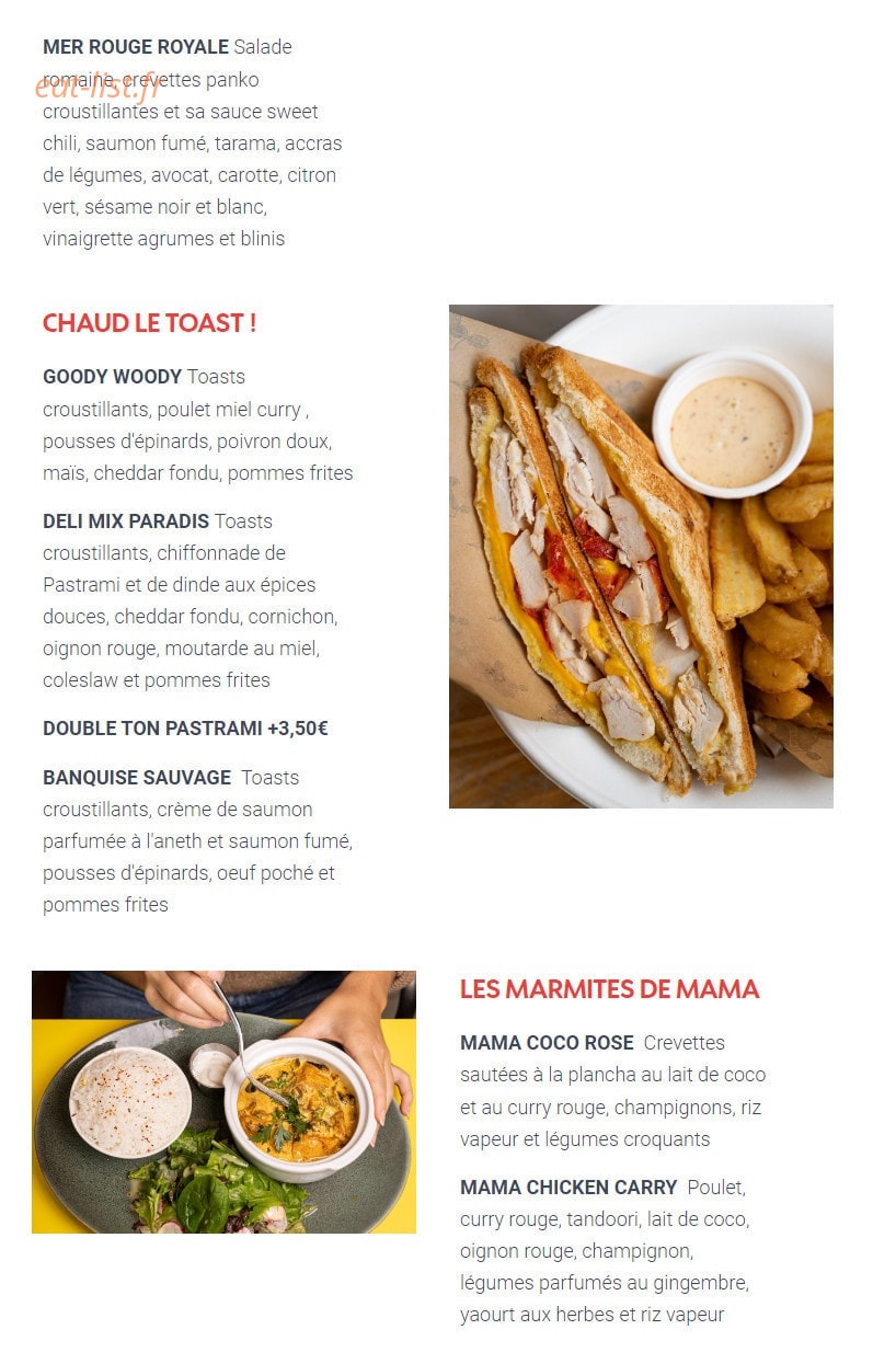 Le Paradis du Fruit — carte page 7