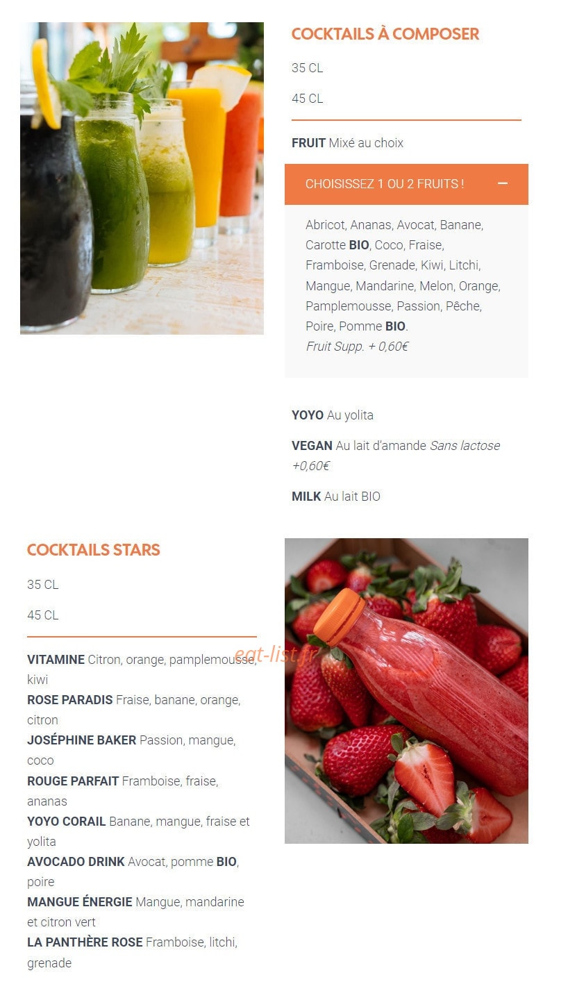 Le Paradis du Fruit — carte page 2