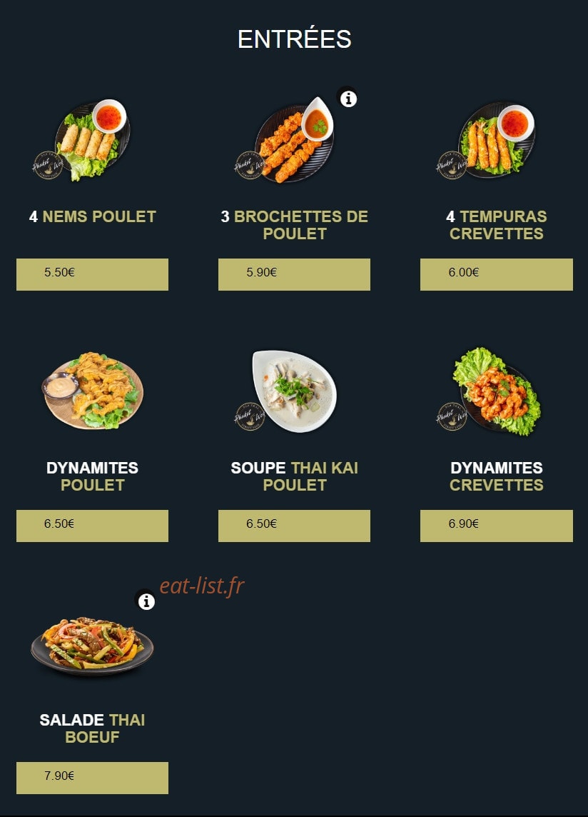 Phuket Wok — carte page 2