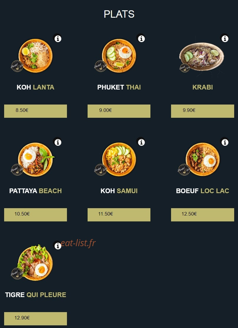 Phuket Wok — carte page 4