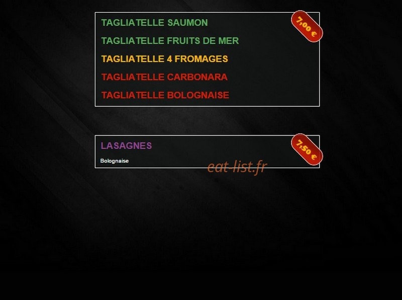 Pizza Services — carte page 8