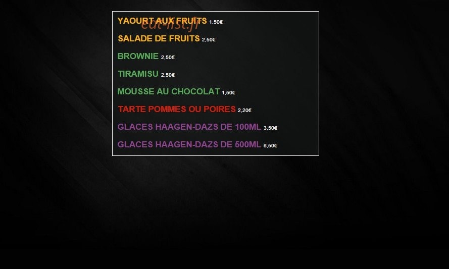 Pizza Services — carte page 6