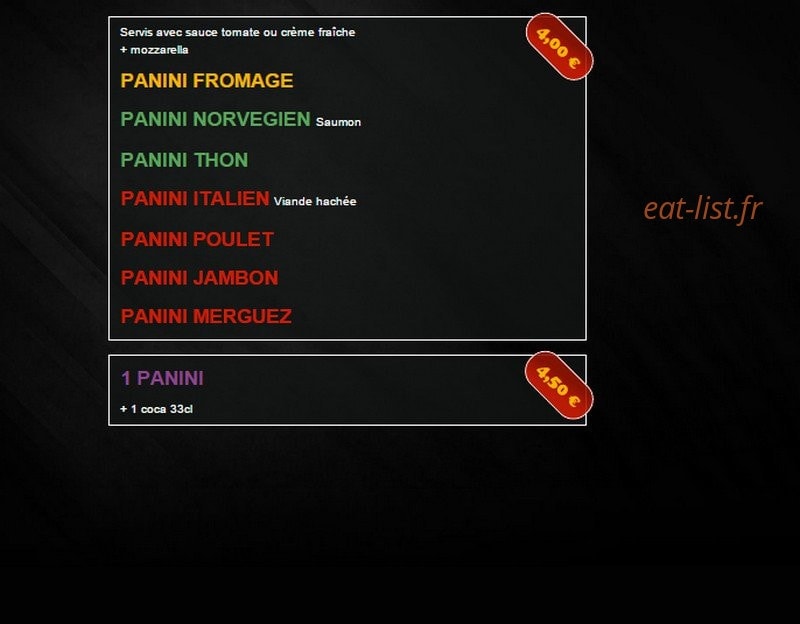 Pizza Services — carte page 10
