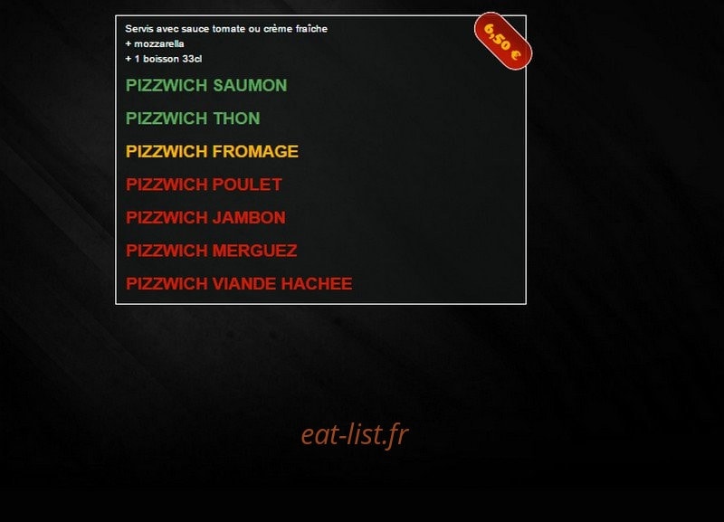 Pizza Services — carte page 7