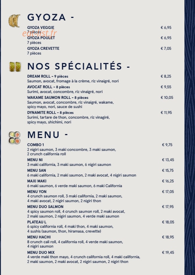 Sushi Daily — carte page 4