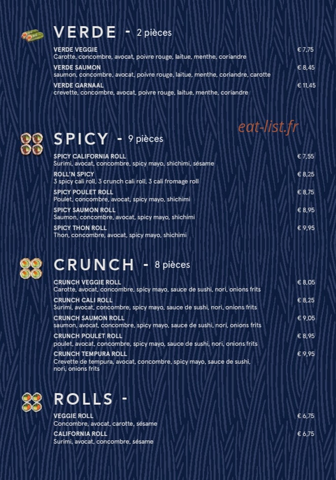 Sushi Daily — carte page 3