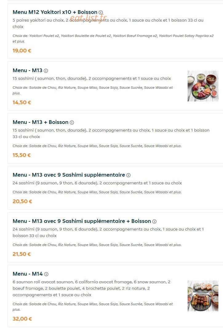 Sushi So — carte page 10