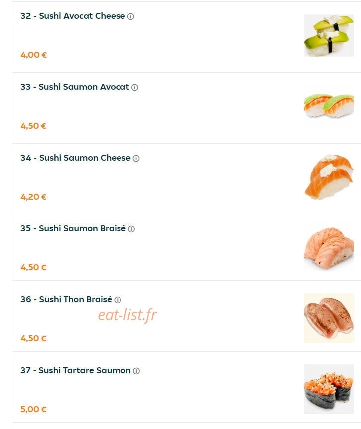 Sushi So — carte page 35