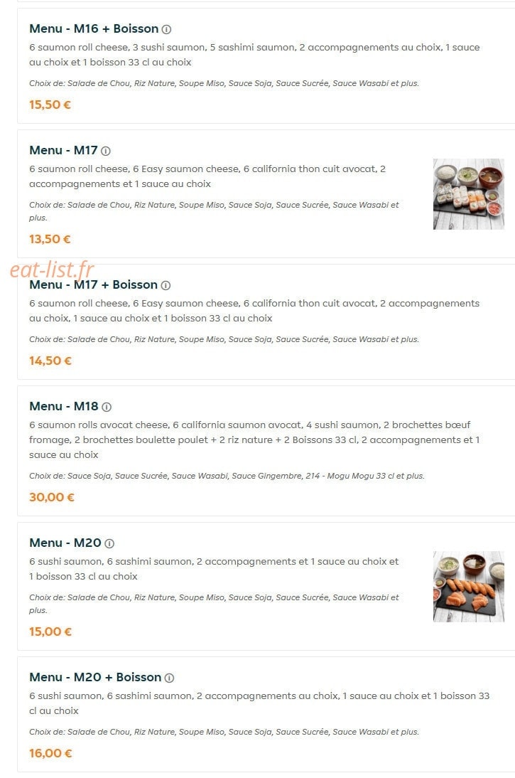 Sushi So — carte page 12