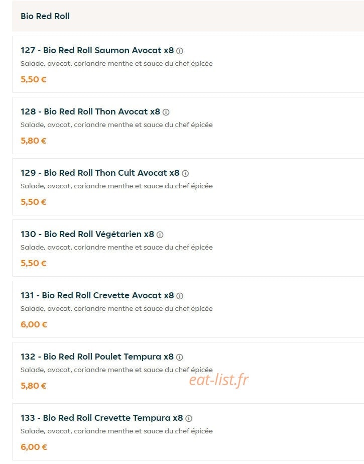 Sushi So — carte page 21