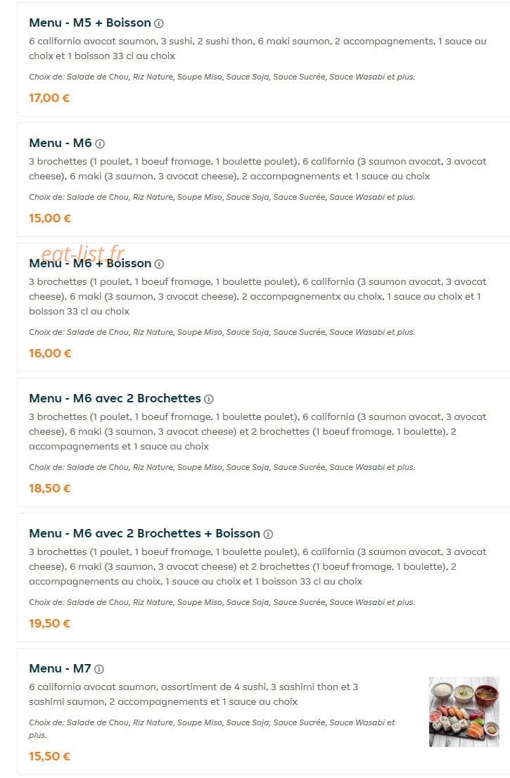 Sushi So — carte page 6