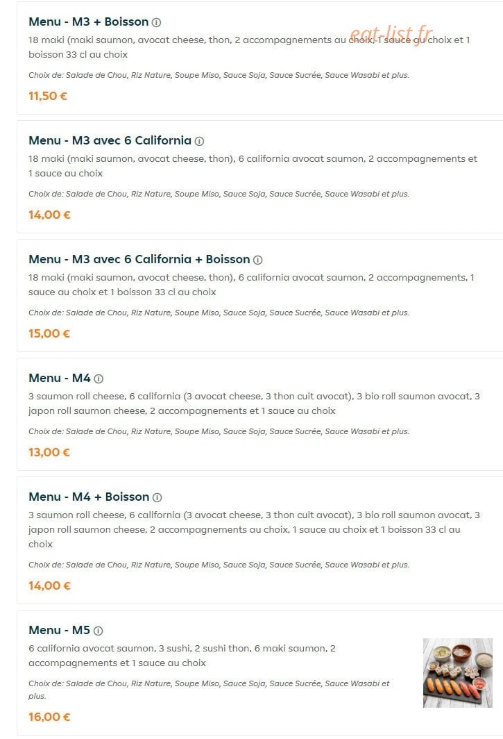 Sushi So — carte page 5