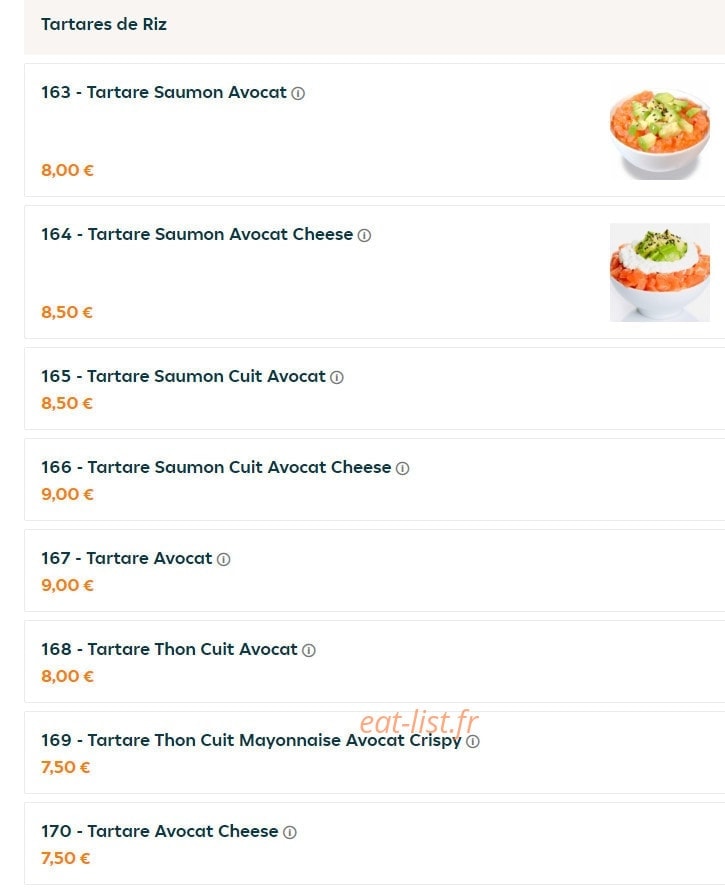 Sushi So — carte page 26