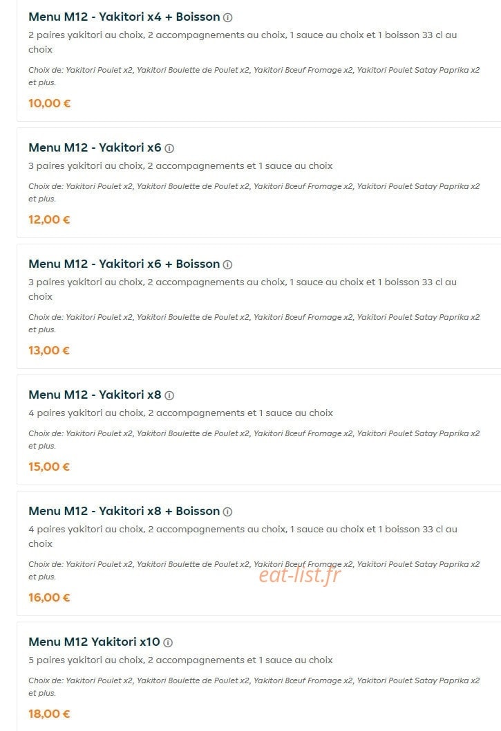 Sushi So — carte page 9