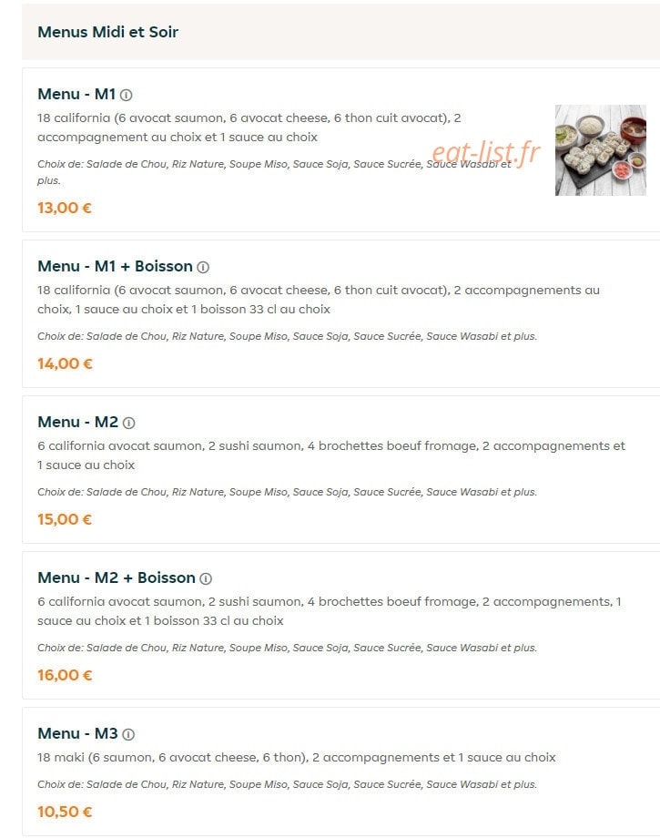 Sushi So — carte page 4