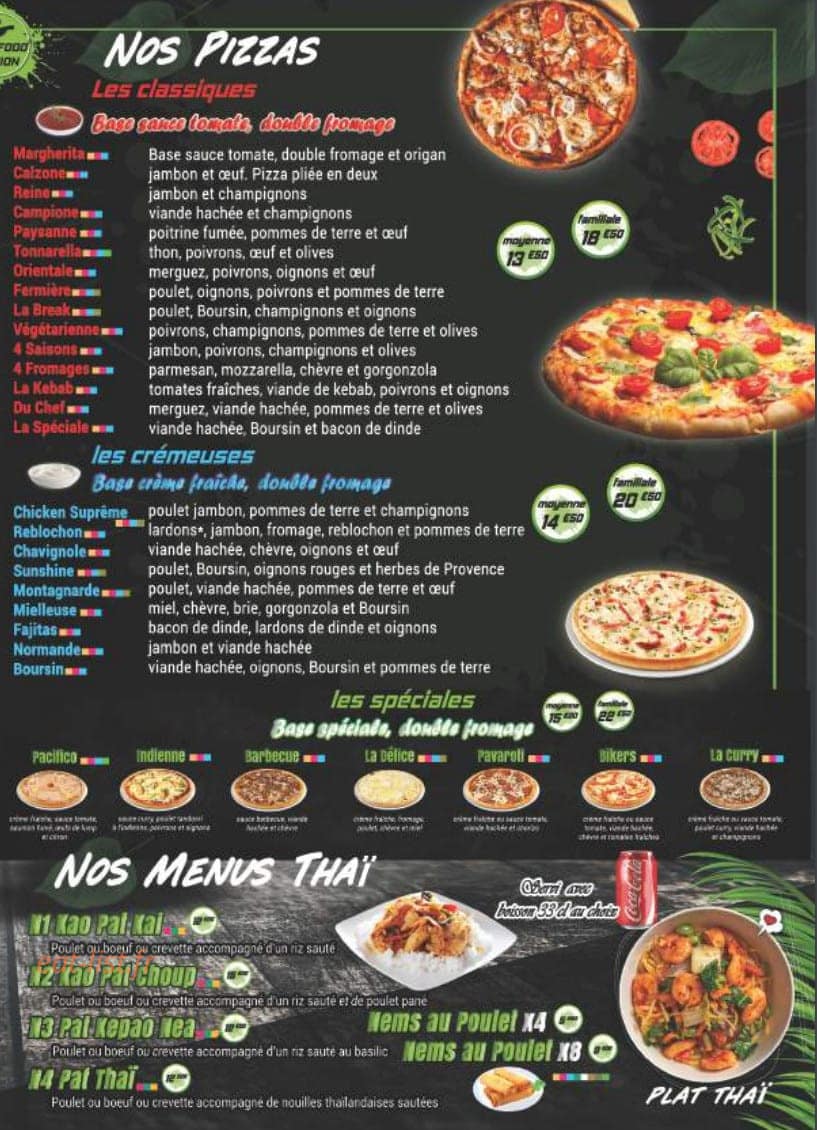 Thaï Food Fusion — carte page 2