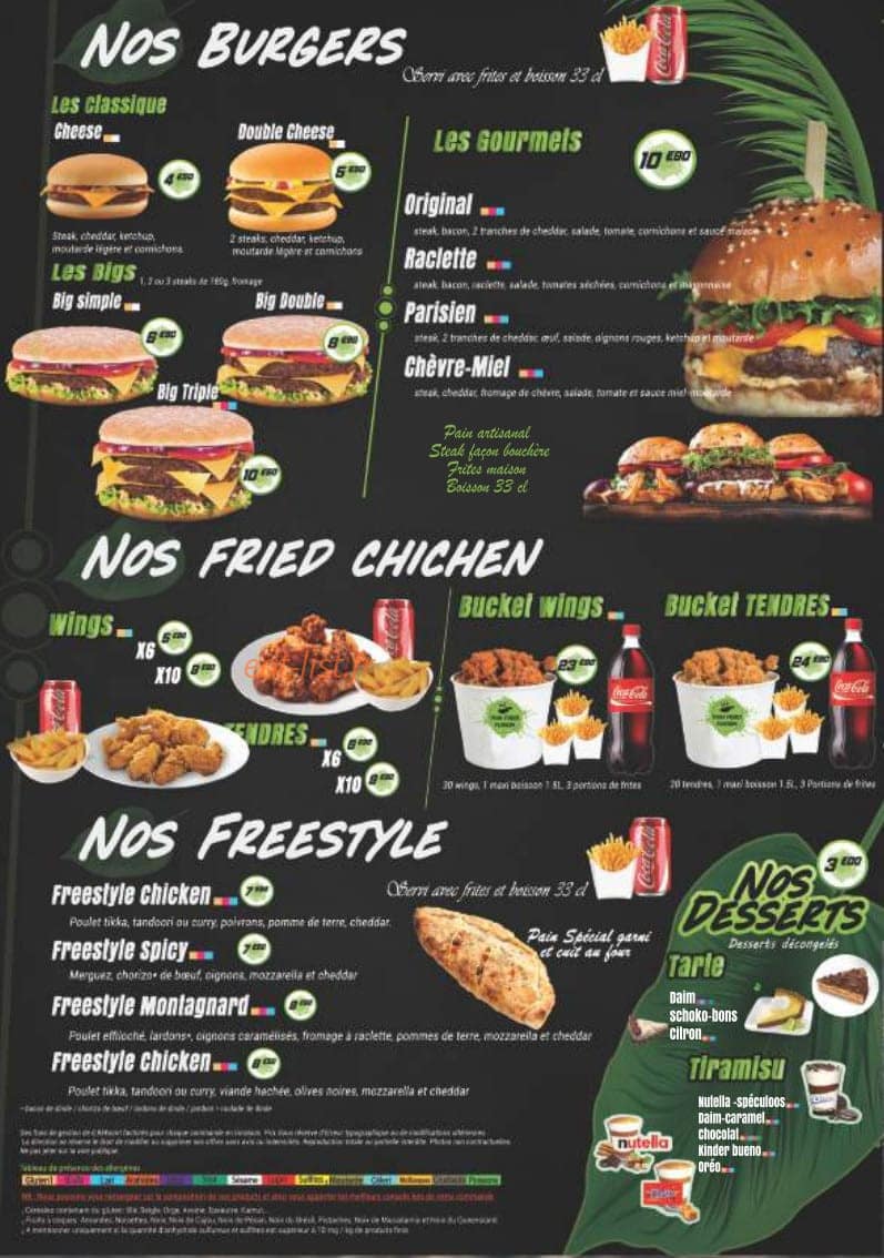 Thaï Food Fusion — carte page 4