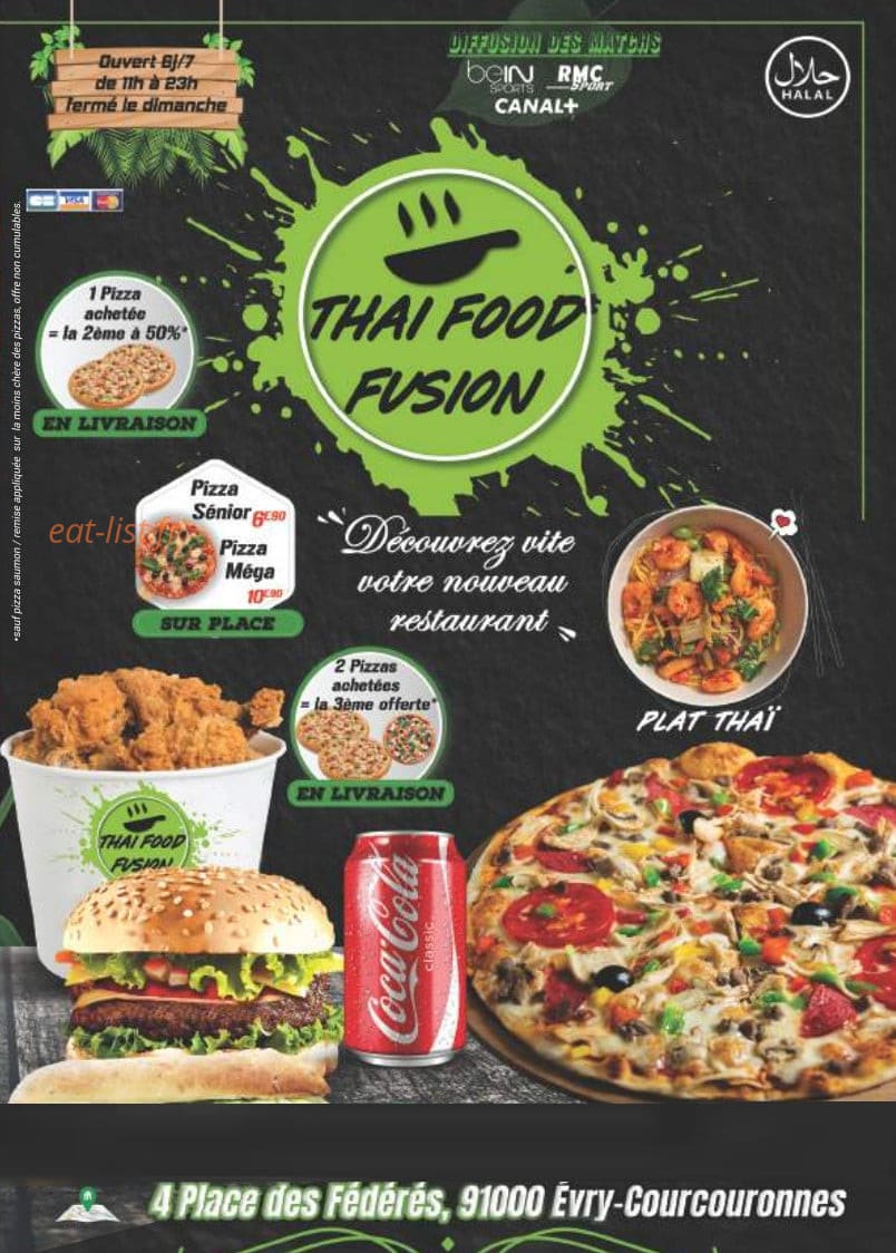 Thaï Food Fusion — carte page 1